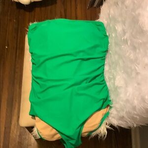 J. Crew Green One-Piece Swimsuit